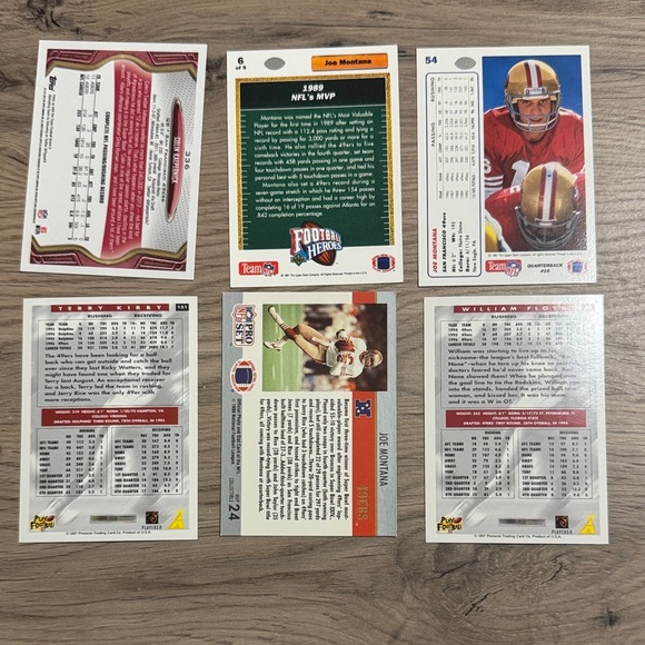 Lot of 6 San Francisco 49ers Football Cards - Picture 2 of 2